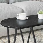 vidaXL Table basse Chêne noir 80 x 40 x 40.5 cm