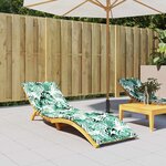 vidaXL Coussin de transat ensoleillé Vert 200 x 70 x 4 cm Tissu Oxford
