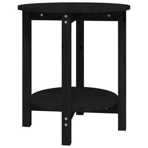 vidaXL Table basse Noir Ø 55x60 cm Bois massif de pin
