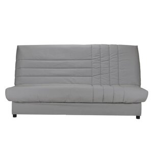 COMFORT BULTEX Banquette clic-clac 3 places - Tissu gris - 192 x 95 cm - BEIJA