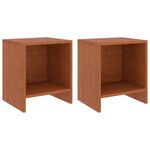 vidaXL Tables de chevet 2Pièces Marron miel 35x30x40cm Bois de pin massif