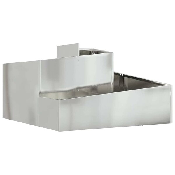 vidaXL Cache-pot de jardin Argent 80 x 80 x 50 cm Acier galvanisé