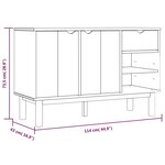 vidaXL Buffet OTTA Marron et blanc 114x43x73 5 cm Bois massif pin