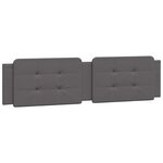 vidaXL Lit avec matelas gris 200x200 cm similicuir
