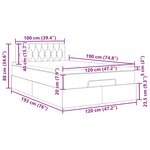 vidaXL Lit ottoman avec matelas noir 120x190 cm tissu