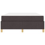 vidaXL Lit à ressorts Marron foncé et Blanc 140 x 190 cm tissu