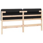 vidaXL Tête de lit capitonnée Marron et Noir 200 cm Pin massif