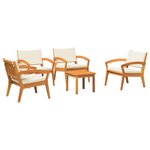 vidaXL Ensemble bistrot 5 Pièces Marron 45 x 45 x 38cm