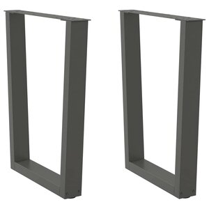 vidaXL Pieds de table à manger en forme de V 2 pièces anthracite 70 x (72-73 3) cm acier