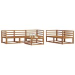 vidaXL Ensemble de canapés d'extérieur 6 Pièces Naturel