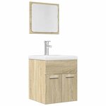 vidaXL Ensemble de meubles de salle de bain 2 Pièces chêne sonoma