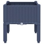vidaXL Jardinière avec pieds bleu gris 40x40x42 cm PP