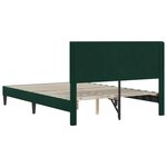 vidaXL Cadre de lit avec tête de lit Vert foncé 140 x 200 cm Velours