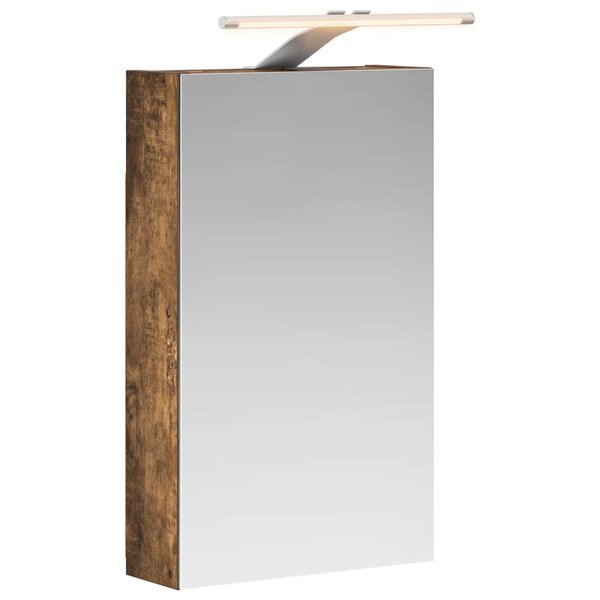 vidaXL Armoire Miroir de Salle de Bain Chêne fumé 30 x 10 5 x 50 cm