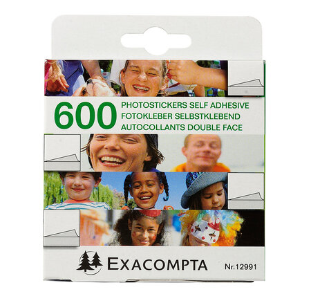 Bte de 600 Autocollants Pour Photos Double-face Blanc x 10 EXACOMPTA