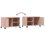 vidaXL Meuble TV rose 68x39x43 5 cm acier