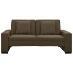 vidaXL Canapé-lit Marron Similicuir