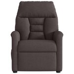 vidaXL Fauteuil de massage inclinable Marron foncé Tissu