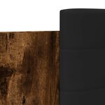vidaXL Cadre de lit tête de lit et lumières LED chêne fumé 75x190 cm