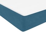 vidaXL Sommier à lattes de lit et matelas bleu foncé 140x220cm velours