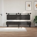 vidaXL Tête de lit suspendue Noir PU antique