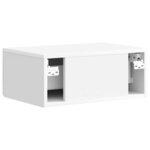 vidaXL Cabinet de chevet avec tiroir Blanc brillant 49 x 34 5 x 20 cm
