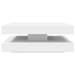 vidaXL Table basse rotative à 360 degrés blanc 90x90x34 5 cm