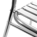 vidaXL Chaises empilables d'extérieur 4 Pièces Aluminium