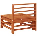 vidaXL Sofa de jardin milieu Pin massif Pin brun ciré