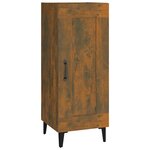 vidaXL Buffet Chêne fumé 34 5x34x90 cm Bois d'ingénierie