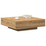 vidaXL Table basse Chêne artisanal 100 x 100 x 31 cm