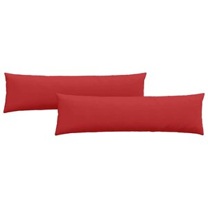 vidaXL Coussins de canapé 2 Pièces Rouge 145 x 40 cm tissu