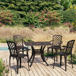 vidaXL Ensemble de bistro 5 Pièces Aluminium coulé Bronze
