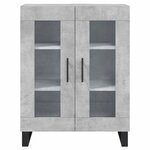vidaXL Buffet gris béton 69 5x34x90 cm bois d'ingénierie