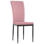 vidaXL Chaises à manger lot de 2 Rose Velours