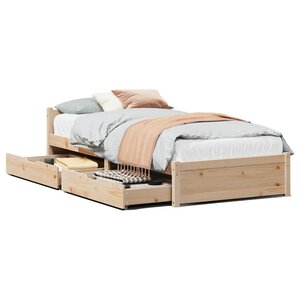 vidaXL Cadre de lit sans matelas 100x200 cm bois massif de pin