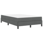 vidaXL Lit à ressorts avec matelas Gris foncé 120 x 190 cm tissu