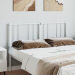 vidaXL Tête de lit métal blanc 160 cm