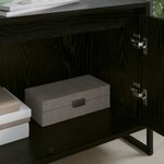 vidaXL Meuble TV Chêne noir 140 x 36 x 49.5 cm Bois d'ingénierie