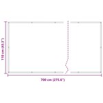 vidaXL Écran de balcon 110 x 700 cm Tissu Oxford Rectangulaire Orange