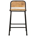 vidaXL Tabourets de bar lot de 4 bois massif manguier brut