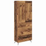 vidaXL Haut Armoire Bois Ancien 69 5 x 34 x 180 cm Bois d'ingénierie