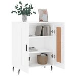 vidaXL Buffet Blanc brillant 69 5x34x90 cm Bois d'ingénierie