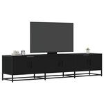 vidaXL Meuble TV noir 180x35x41 cm bois d'ingénierie