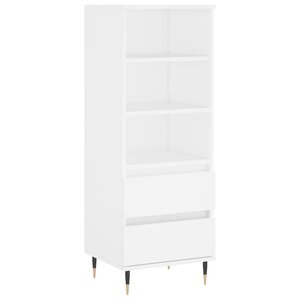 vidaXL Buffet haut Blanc 40x36x110 cm Bois d'ingénierie