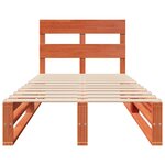 vidaXL Cadre de lit sans matelas cire marron 75x190 cm bois pin massif