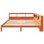 vidaXL Lit bibliothèque sans matelas cire marron 180x200 cm pin massif