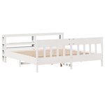 vidaXL Cadre de lit sans matelas blanc 180x200 cm bois massif de pin