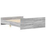 vidaXL Cadre de lit sans matelas sonoma gris 120x190 cm