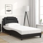 vidaXL Cadre de lit avec LED sans matelas noir 100x200 cm
